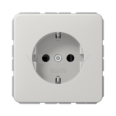 Розетка с/з с детской защитой "Серый" CD