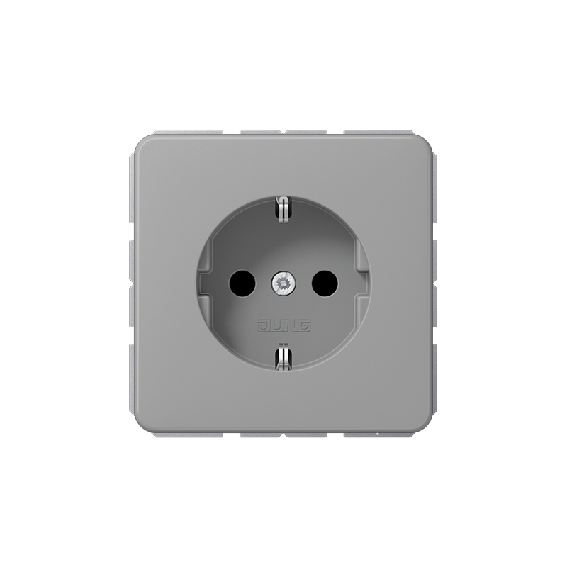 Розетка с/з "Тёмно-серый" CD