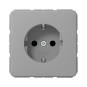 Розетка с/з "Тёмно-серый" CD