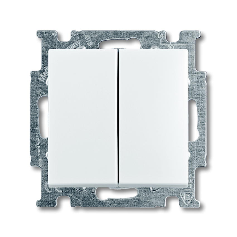 Переключатель 1+1 "Белый" Basic 55