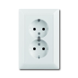 Розетка 1+1 с/з "Белый" Basic 55