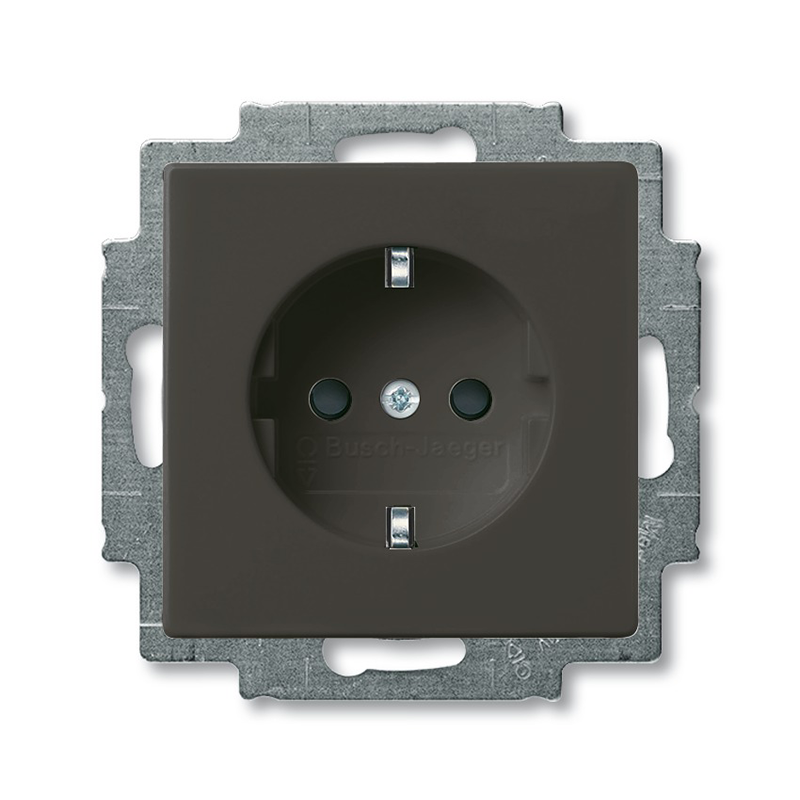 Розетка с/з "Château - Черный" Basic 55