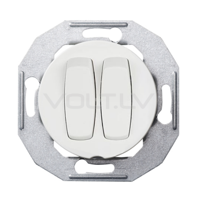 Pārslēdzis 1+1 "Balts" Renova