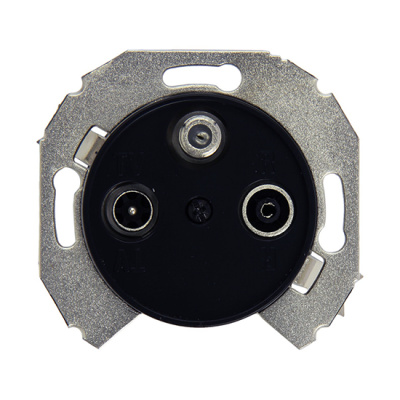 Розетка TV+SAT+FM "Черный" Renova