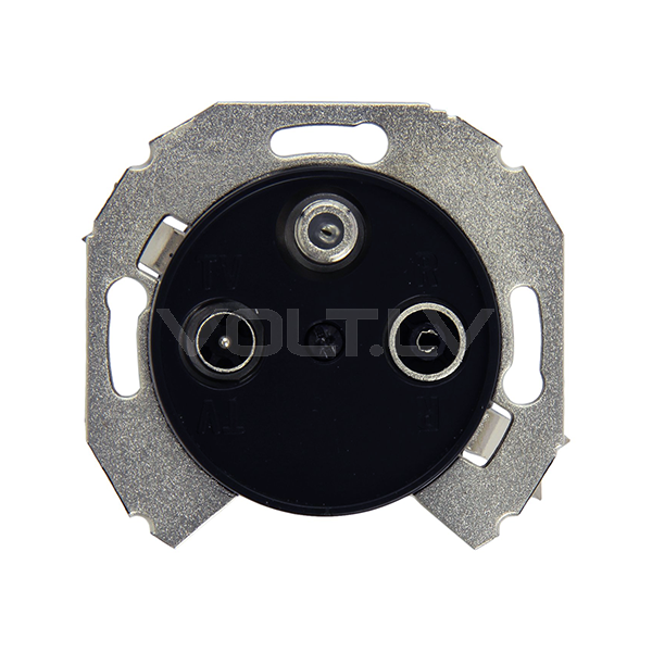 Розетка TV+SAT+FM "Черный" Renova