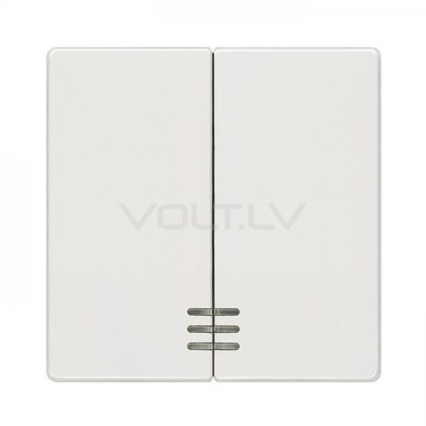 Taustiņš 1+1 Ar Lēcu "Balts" Delta Line