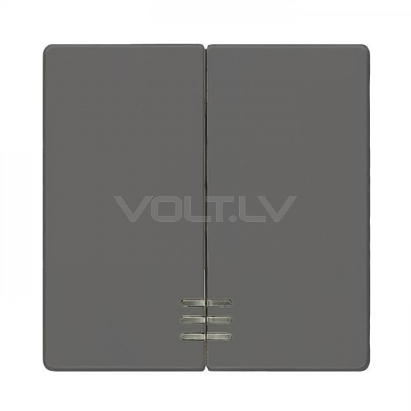 Taustiņš 1+1 Ar Lēcu "Melns" Delta Line