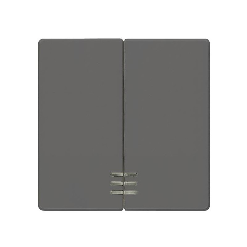 Taustiņš 1+1 Ar Lēcu "Melns" Delta Line