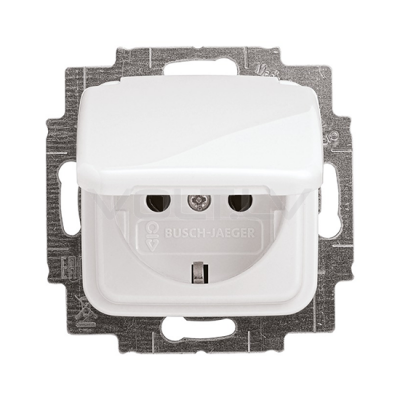 Розетка с/з с крышкой "Белый" Reflex SI