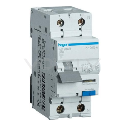 Kombinētais noplūdes automāts "2P B 10A 30mA"