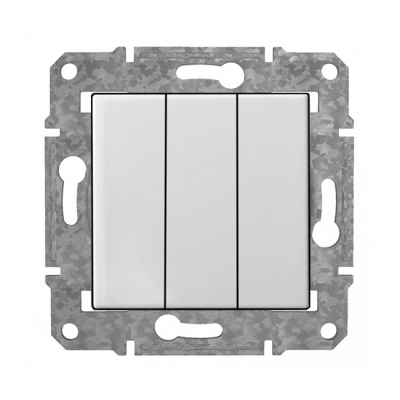 Slēdzis 1+1+1 "Balts" Epsilon