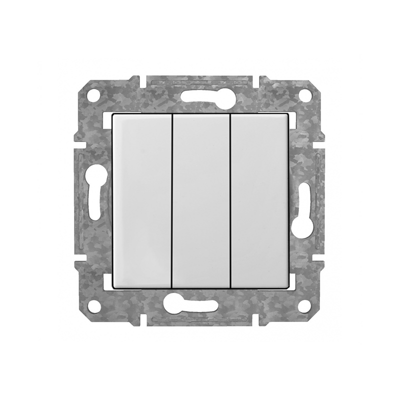 Slēdzis 1+1+1 "Balts" Epsilon