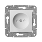 Розетка б/з с детской защитой "Белый" Epsilon