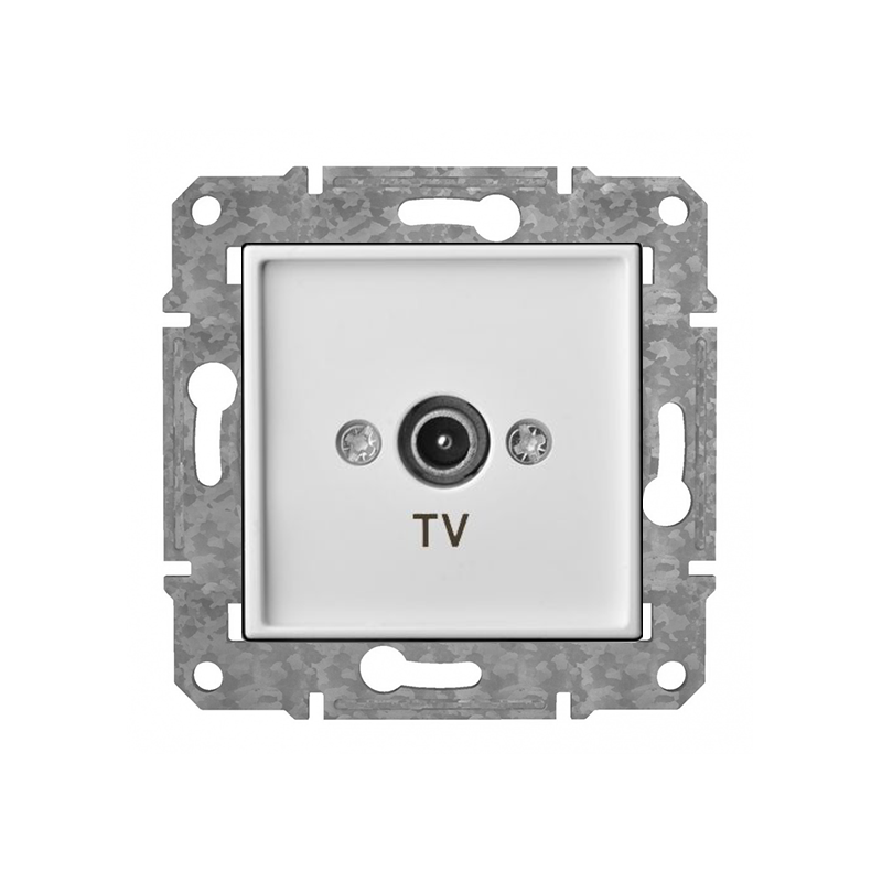 Розетка TV конечная "Белый" Epsilon