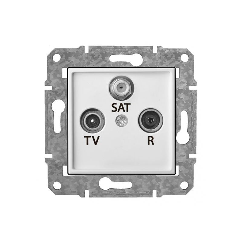 Rozete TV+R+SAT caurejoša "Balts" Epsilon