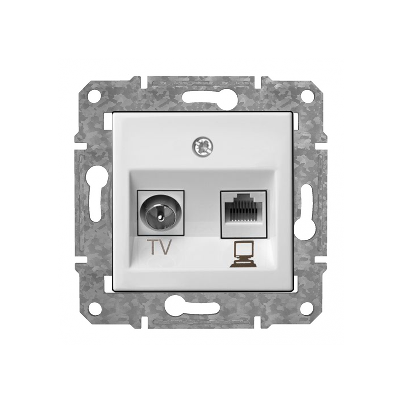 Розетка TV+Data "Белый" Epsilon