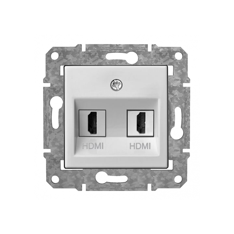 Розетка HDMI+HDMI "Белый" Epsilon