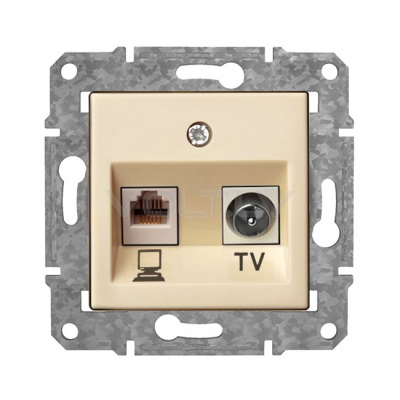 Розетка TV+Data "Бежевый" Epsilon
