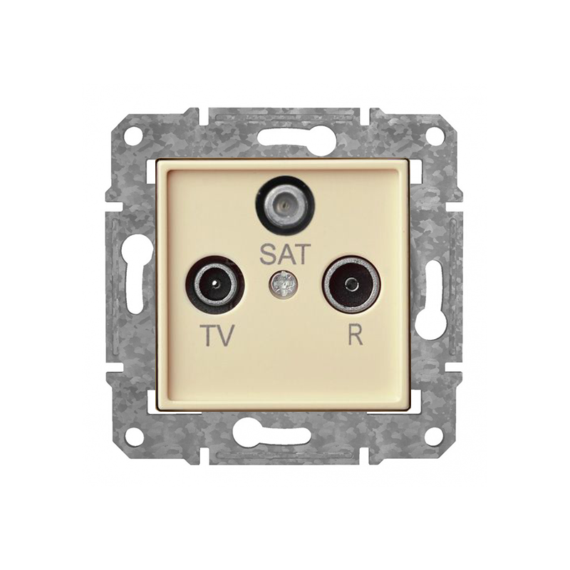 Розетка TV+R+SAT конечная "Бежевый" Epsilon