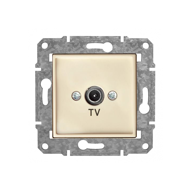 Розетка TV конечная "Бежевый" Epsilon