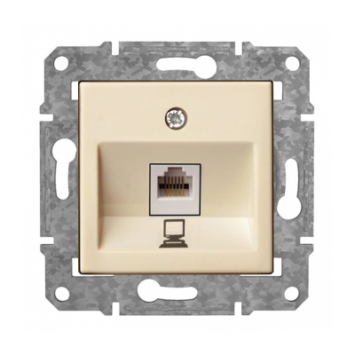 Rozete Internets RJ45 Cat6 "Bēšs" Epsilon