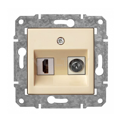 Rozete HDMI+TV "Bēšs" Epsilon