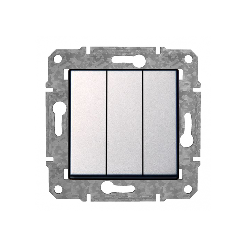 Slēdzis 1+1+1 "Alumīnijs" Epsilon