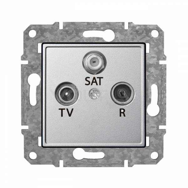 Розетка TV+R+SAT конечная "Алюминий" Epsilon