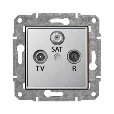 Розетка TV+R+SAT конечная "Алюминий" Epsilon