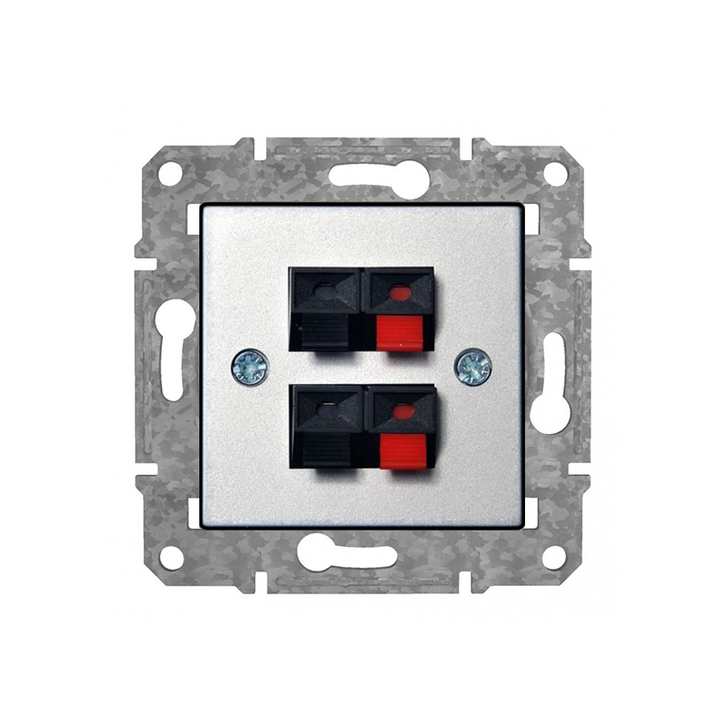 Rozete Audio 2 Kanāls "Alumīnijs" Epsilon