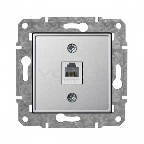 Rozete Telefons RJ11 "Alumīnijs" Epsilon