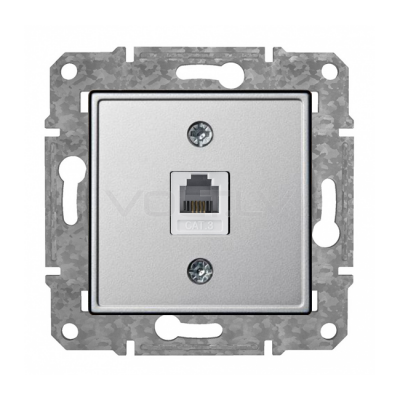 Розетка Телефонная RJ11 "Алюминий" Epsilon