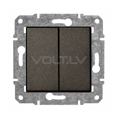 Выключатель 1+1 "Антрацит" Epsilon