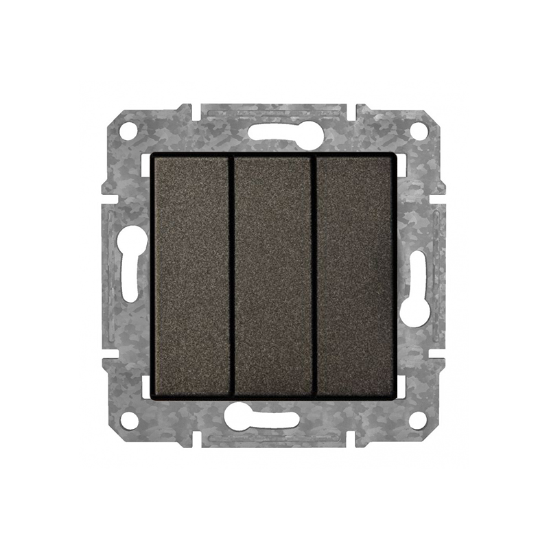 Выключатель 1+1+1 "Антрацит" Epsilon