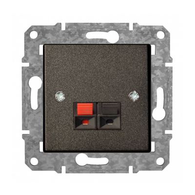 Розетка Аудио 1 Канал "Антрацит" Epsilon