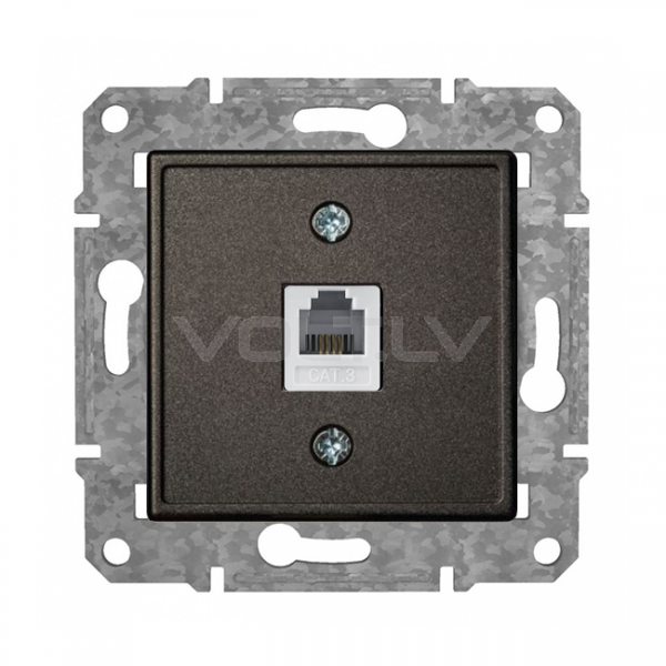 Розетка Телефонная RJ11 "Антрацит" Epsilon