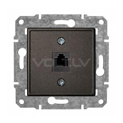 Розетка Компьютерная RJ45 Cat6 "Антрацит" Epsilon