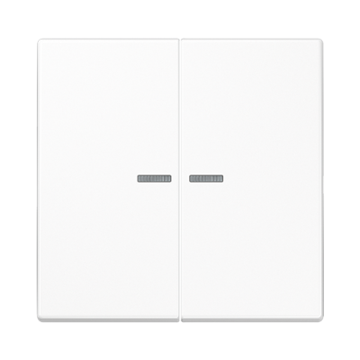 Taustiņš 1+1 Ar Lēcu "Balts" LS 990