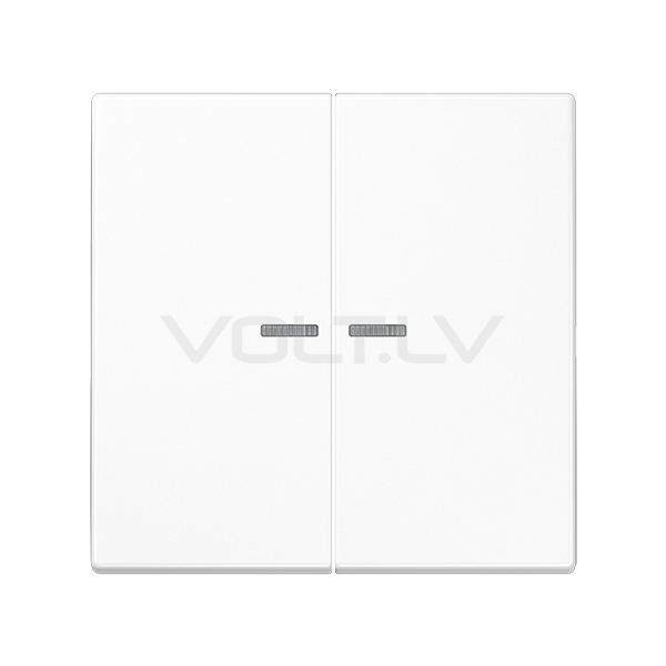 Taustiņš 1+1 Ar Lēcu "Balts" LS 990