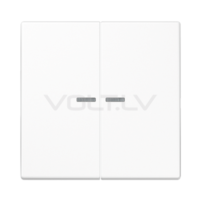 Taustiņš 1+1 Ar Lēcu "Balts" LS 990