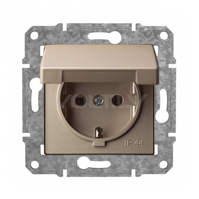 Розетка с/з с крышкой "Шампанский" Epsilon