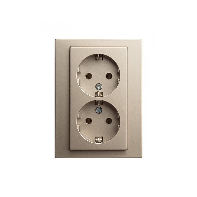 Розетка 1+1 с/з "Шампанский" Epsilon