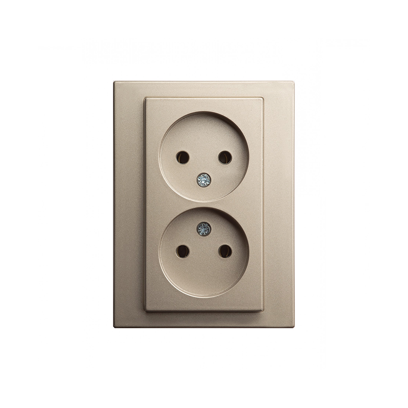 Розетка 1+1 б/з "Шампанский" Epsilon