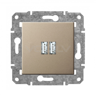 Розетка USB+USB "Шампанский" Epsilon