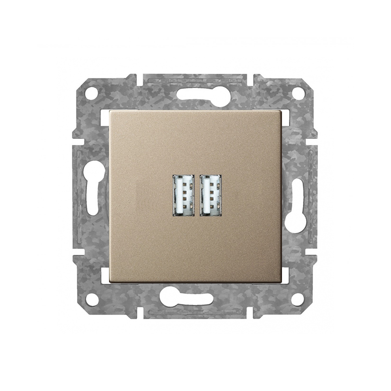 Розетка USB+USB "Шампанский" Epsilon