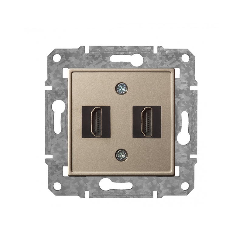 Розетка HDMI+TV "Шампанский" Epsilon