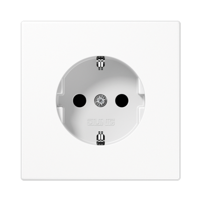 Розетка с/з с детской защитой "Белый" LS 990