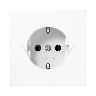 Розетка с/з с детской защитой "Белый" LS 990