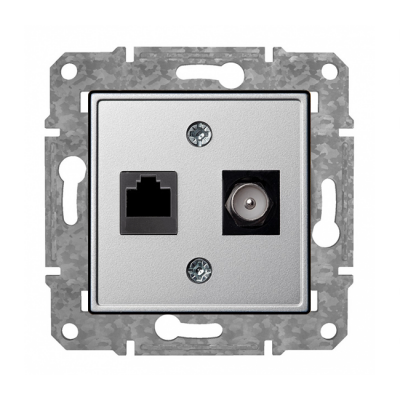 Розетка TV+Data "Алюминий" Epsilon