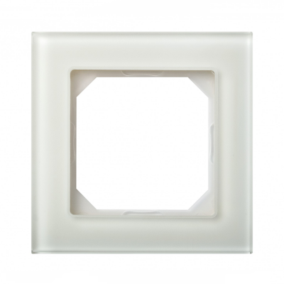 1М Рамка "Белое Стекло" Epsilon